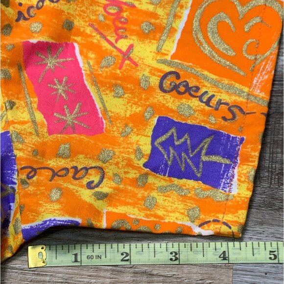 Jasco Uniform Womens Size M V-Neck Scrub Top Vibrant Holiday Geometric French - Picture 13 of 16